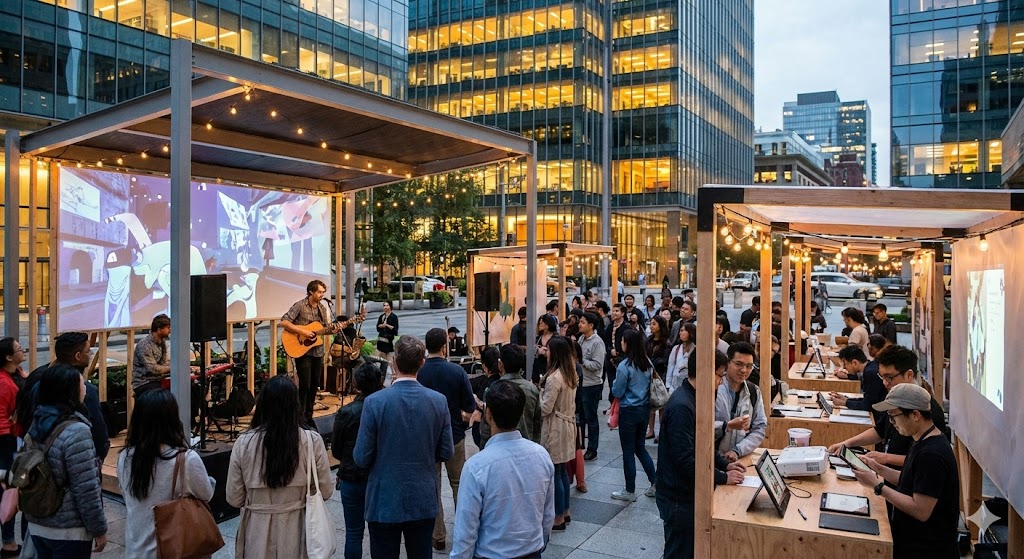 Marketplace creative background